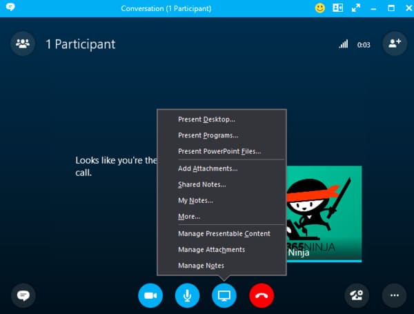 screen sharing skype for business mac